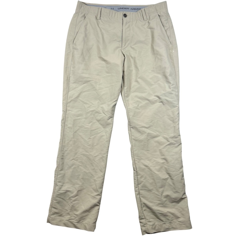 Under Armour Matchplay Mens Beige Golf Pants 36x30‎ Performance Lightweight